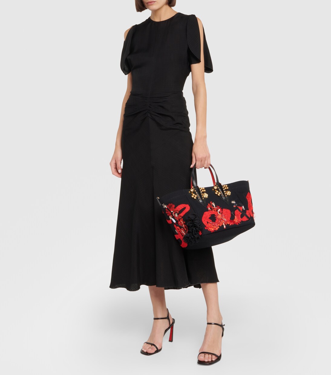 x Rossy de Palma Flamencaba Small embroidered tote bag | Christian Louboutin