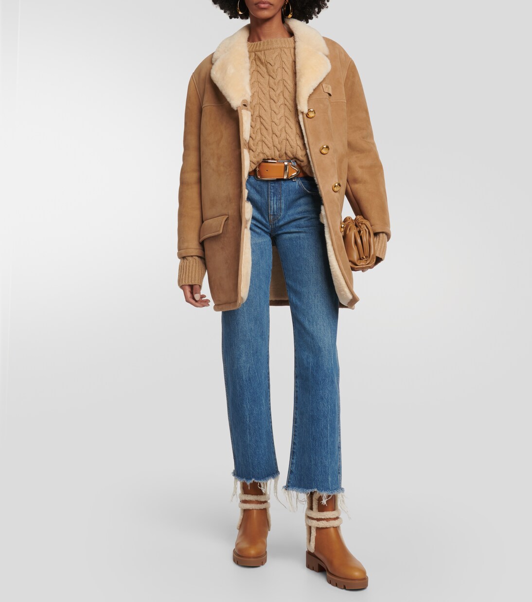 CL Chelsea shearling-trimmed ankle boots | Christian Louboutin