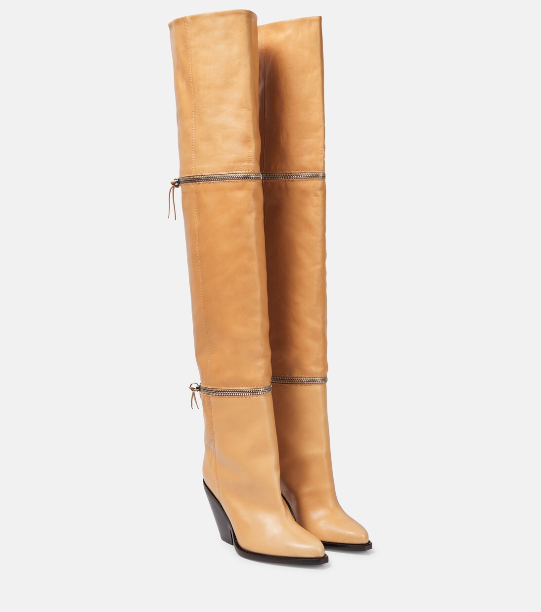 Lelodie leather over the knee boots | Isabel Marant