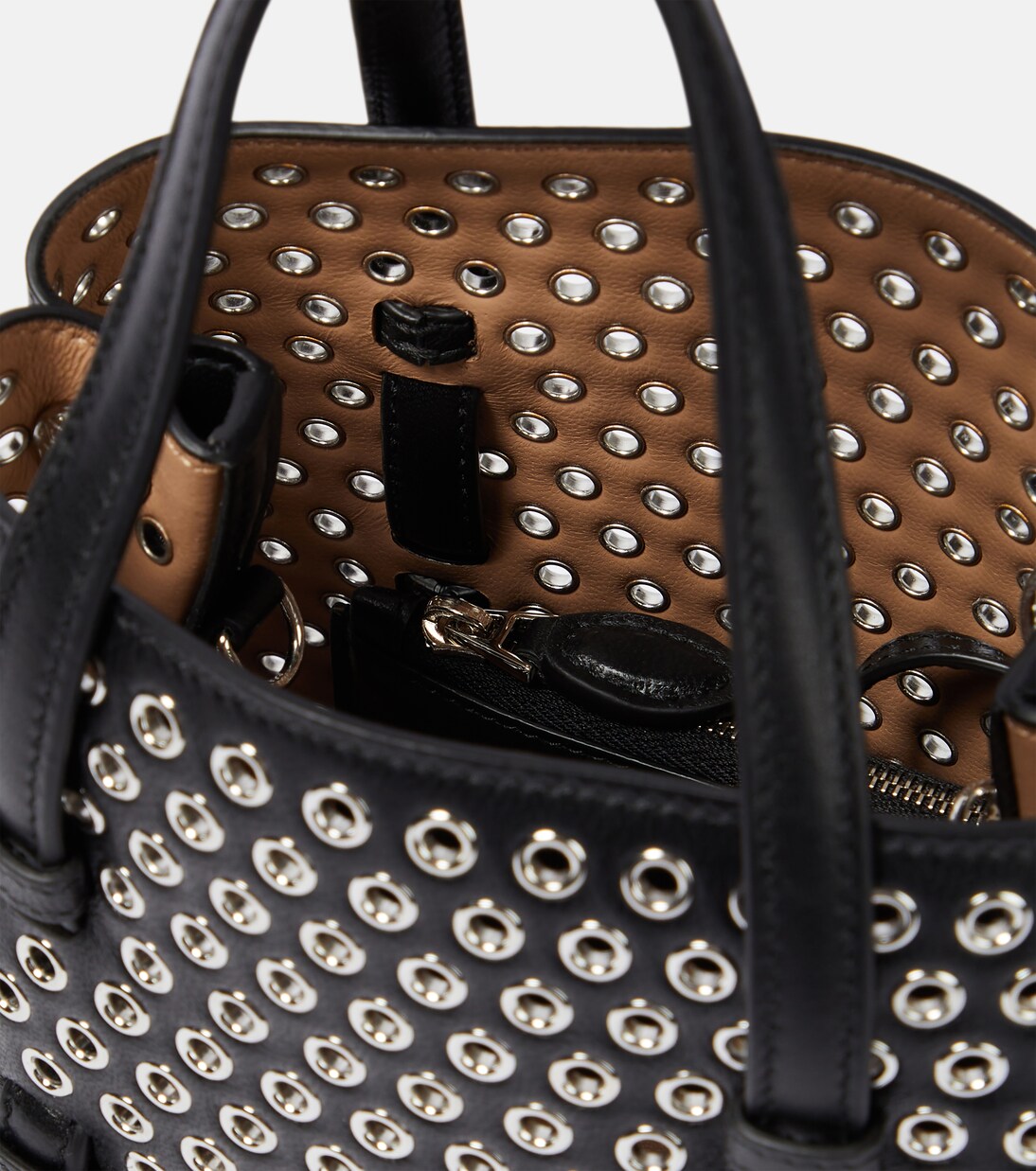 Mina 20 embellished leather tote bag | Alaïa