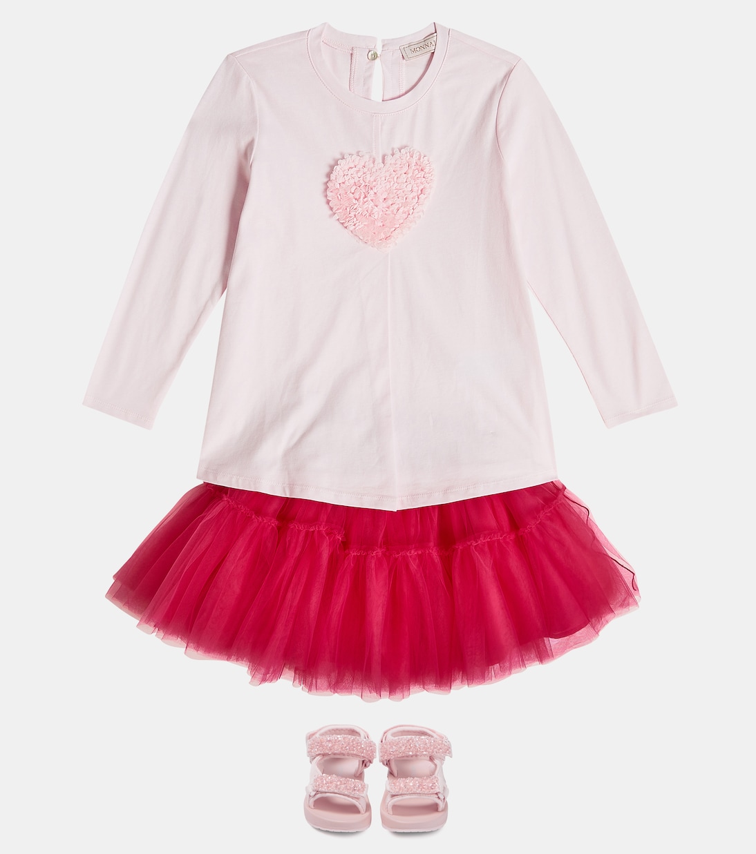 Embellished cotton jersey T-shirt | Monnalisa