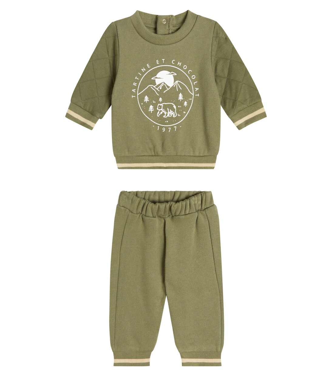Baby printed cotton sweatshirt and sweatpants set | Tartine et Chocolat