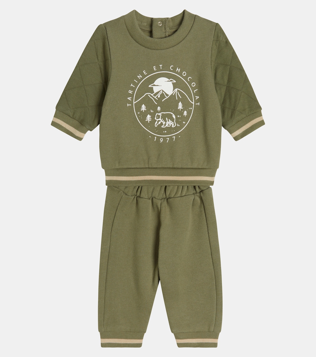 Baby printed cotton sweatshirt and sweatpants set | Tartine et Chocolat