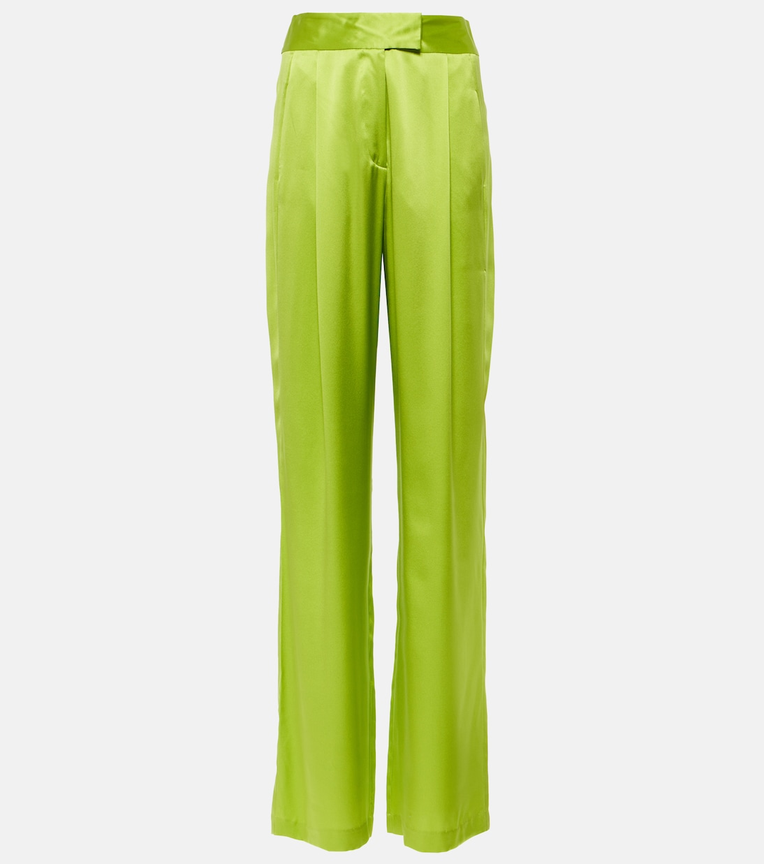 High-rise silk satin wide-leg pants | The Sei