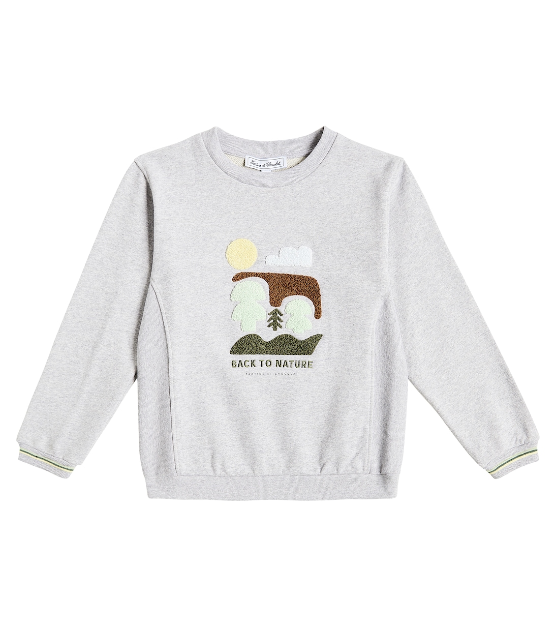 Besticktes Sweatshirt aus Baumwoll-Jersey | Tartine et Chocolat