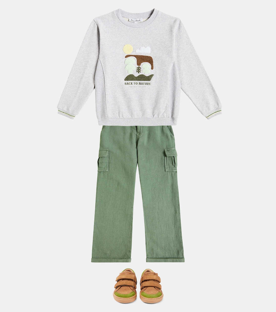 Besticktes Sweatshirt aus Baumwoll-Jersey | Tartine et Chocolat