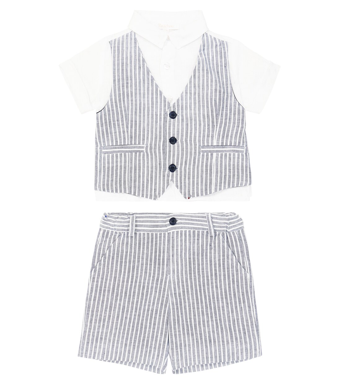 Bébé – Ensemble chemise et short en lin et coton | Patachou