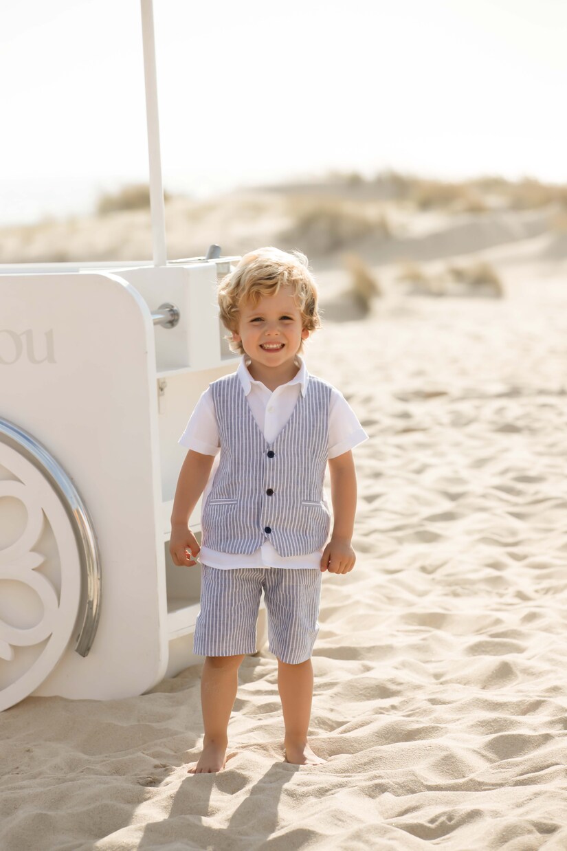 Bébé – Ensemble chemise et short en lin et coton | Patachou