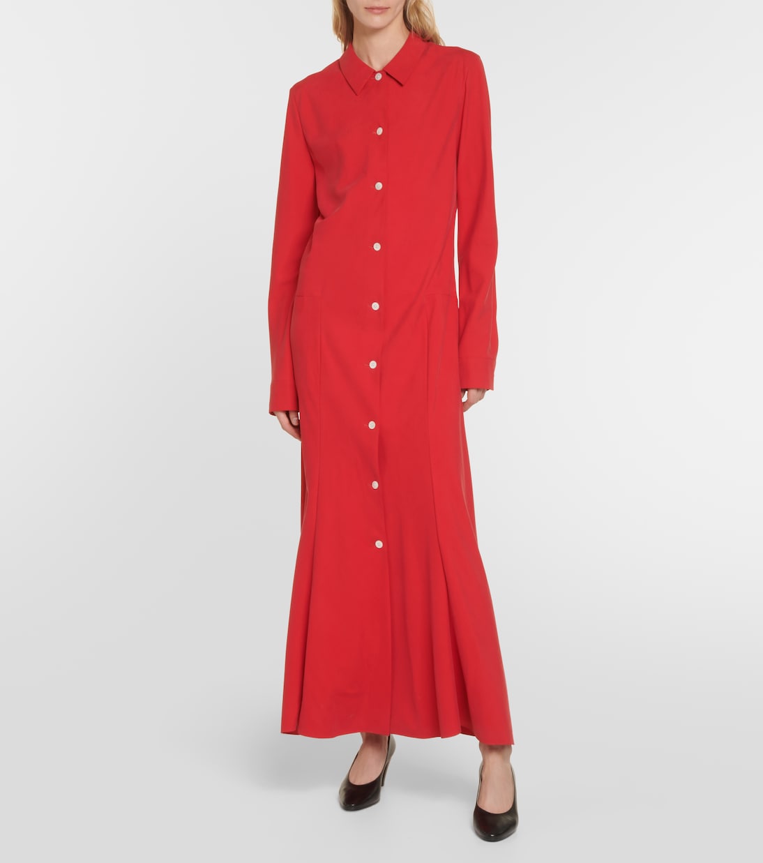 Vestido camisero Myra de seda | The Row