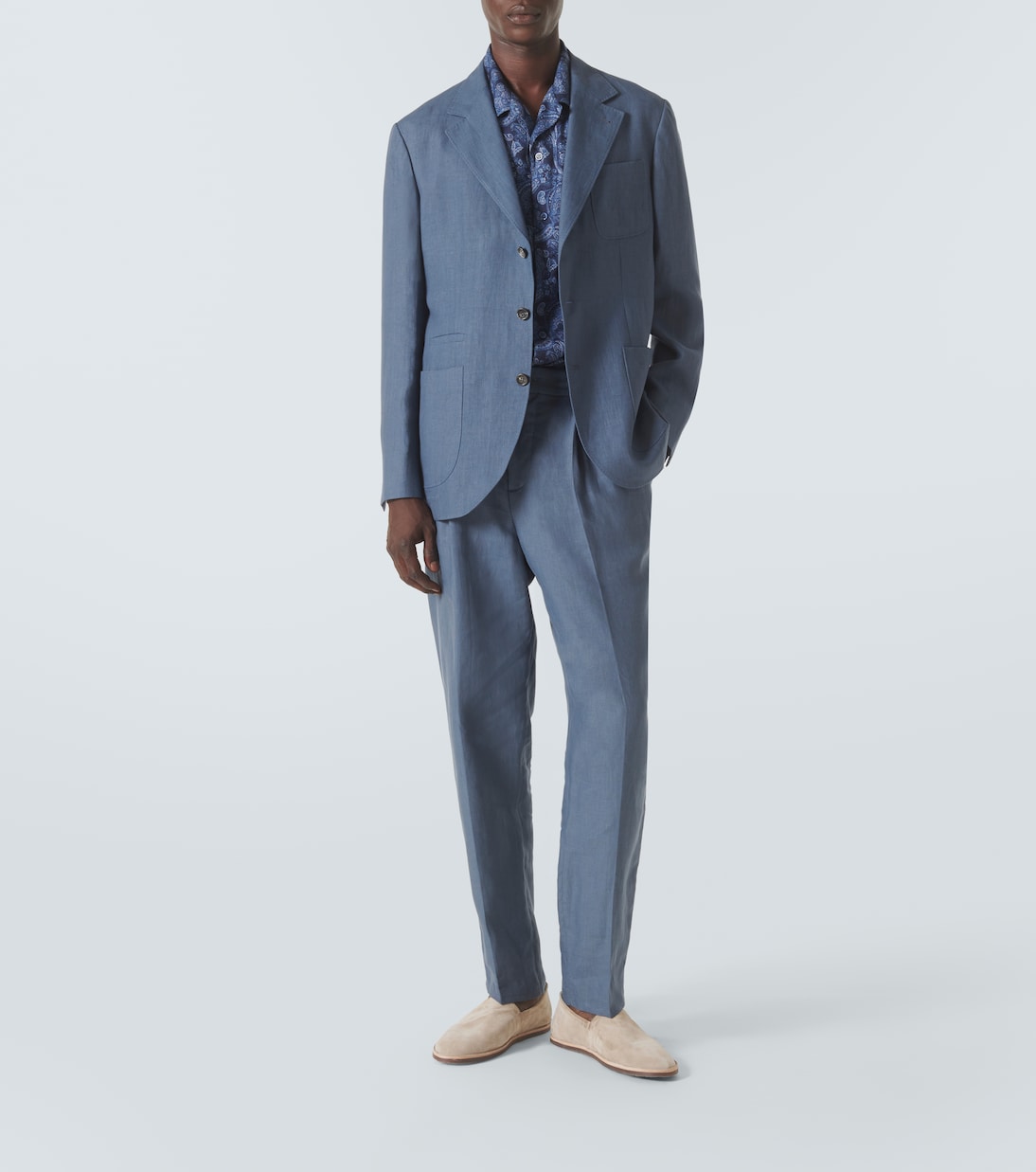 绒面革套穿式鞋履 | Brunello Cucinelli