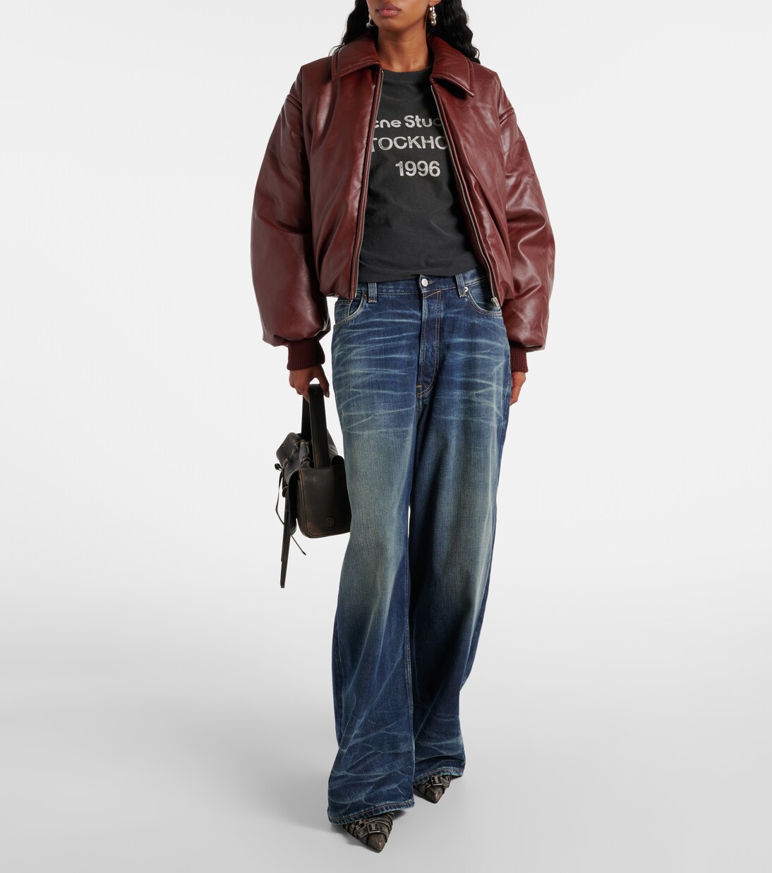 Buckle-detail leather slingback pumps | Acne Studios