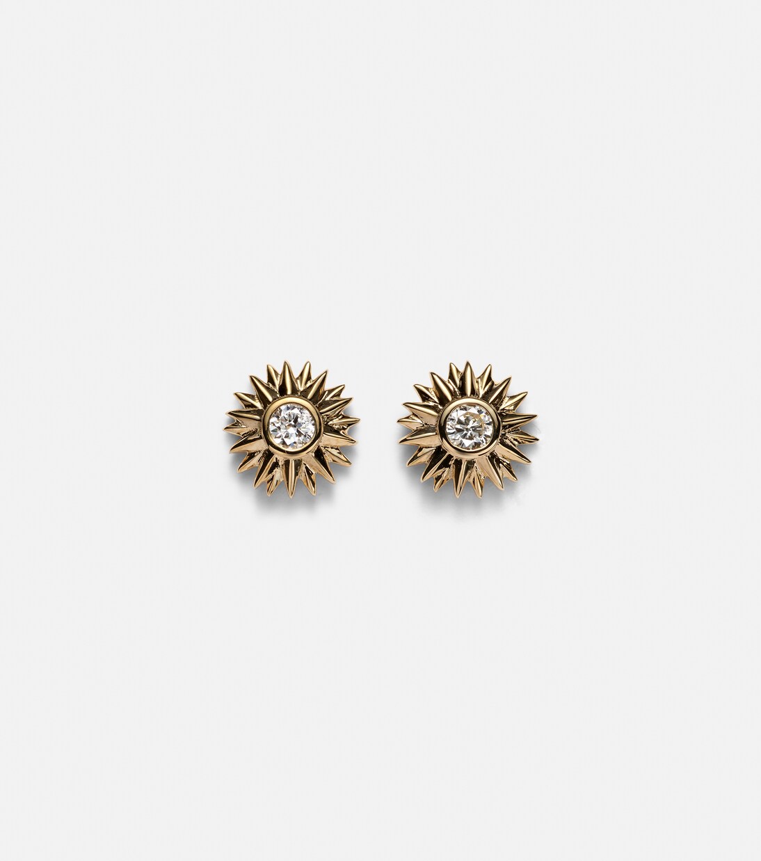 Sunburst 14kt gold earrings with diamonds | Sydney Evan