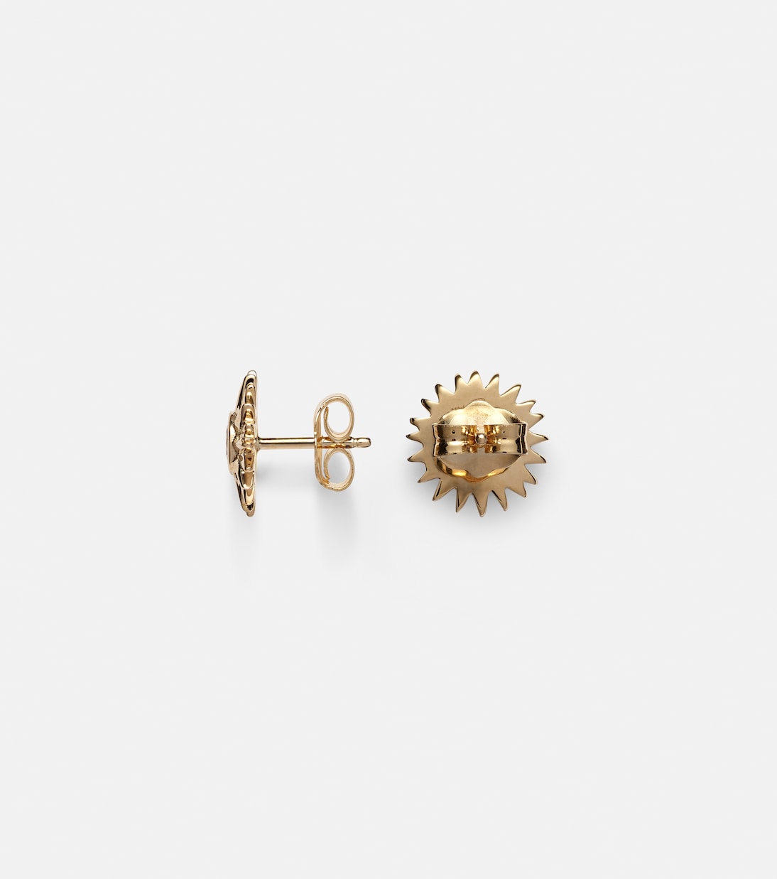 Sunburst 14kt gold earrings with diamonds | Sydney Evan