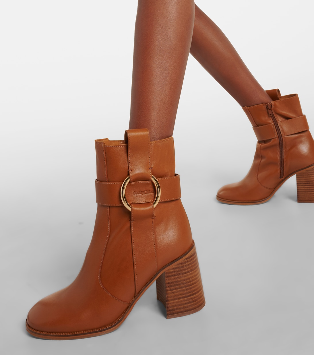 Ankle Boots New Ring 80 aus Leder | See By Chloé