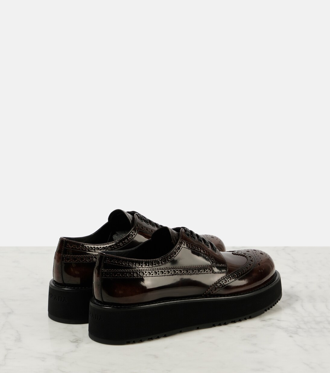 Leather brogues | Prada