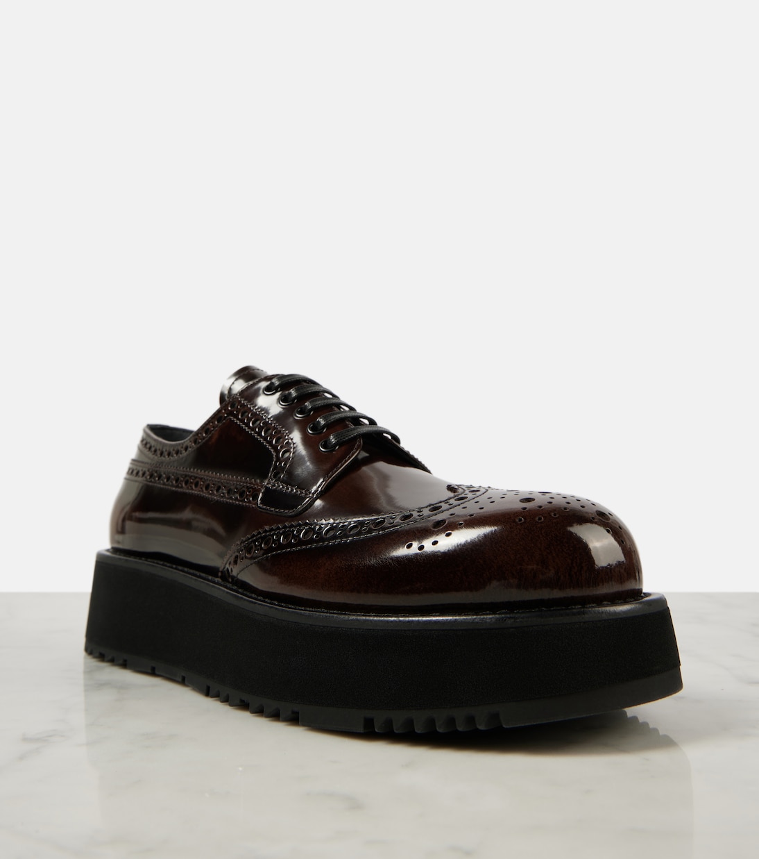 Leather brogues | Prada