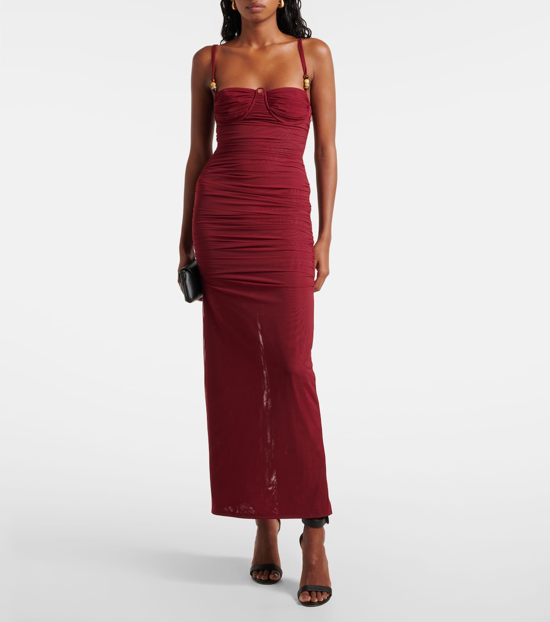 Toni ruched mesh maxi dress | SIR