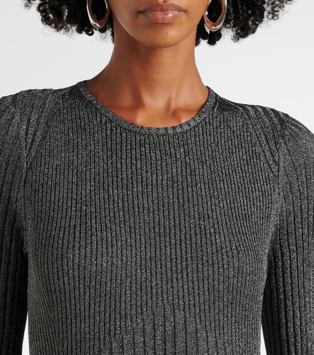 Joni ribbed-knit lamé maxi dress | Proenza Schouler