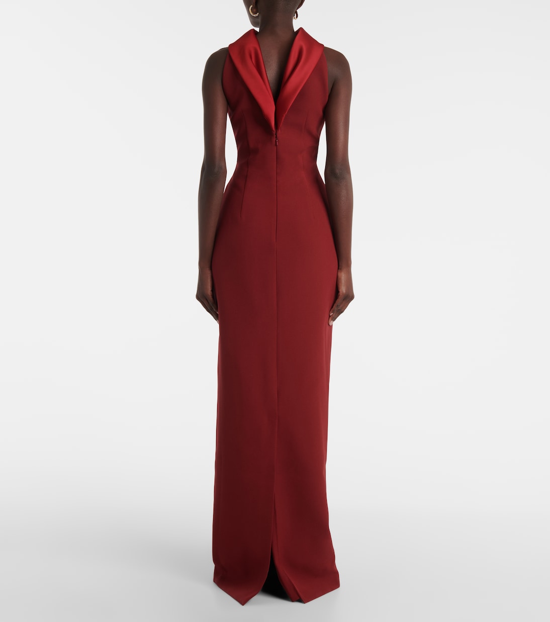 Robe Holliana aus Crêpe mit Satin | Safiyaa