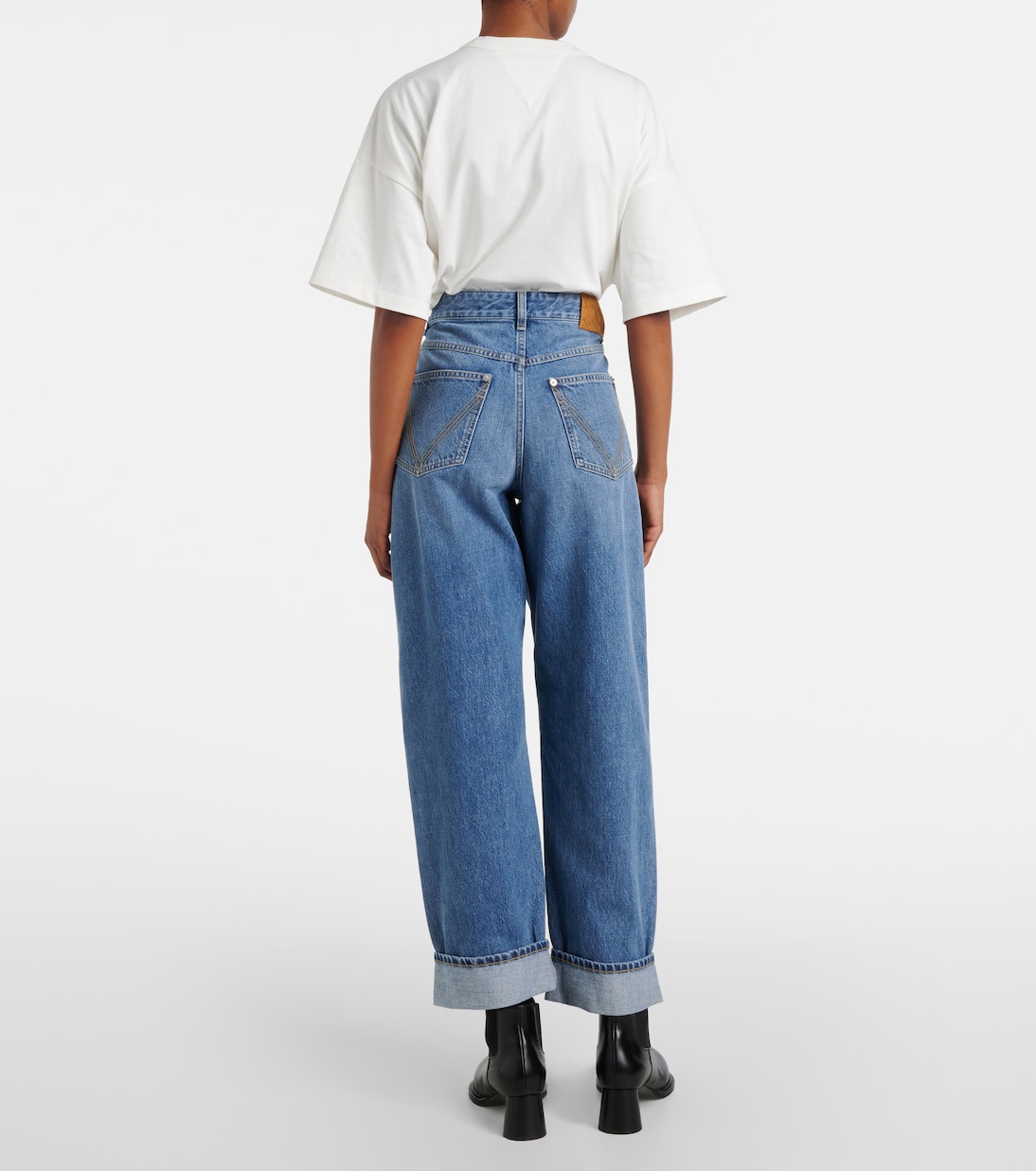 Jeans rectos de tiro medio | Bottega Veneta