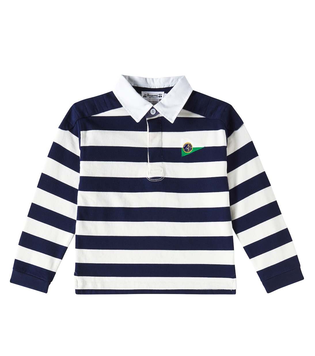 Edman striped cotton polo sweater | Bonpoint