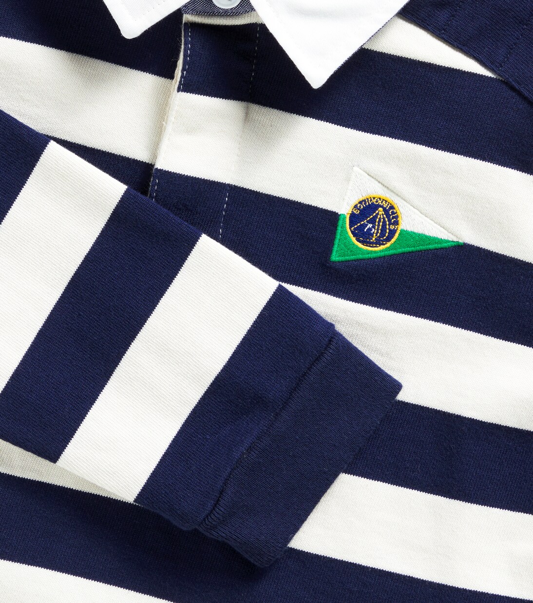 Edman striped cotton polo sweater | Bonpoint