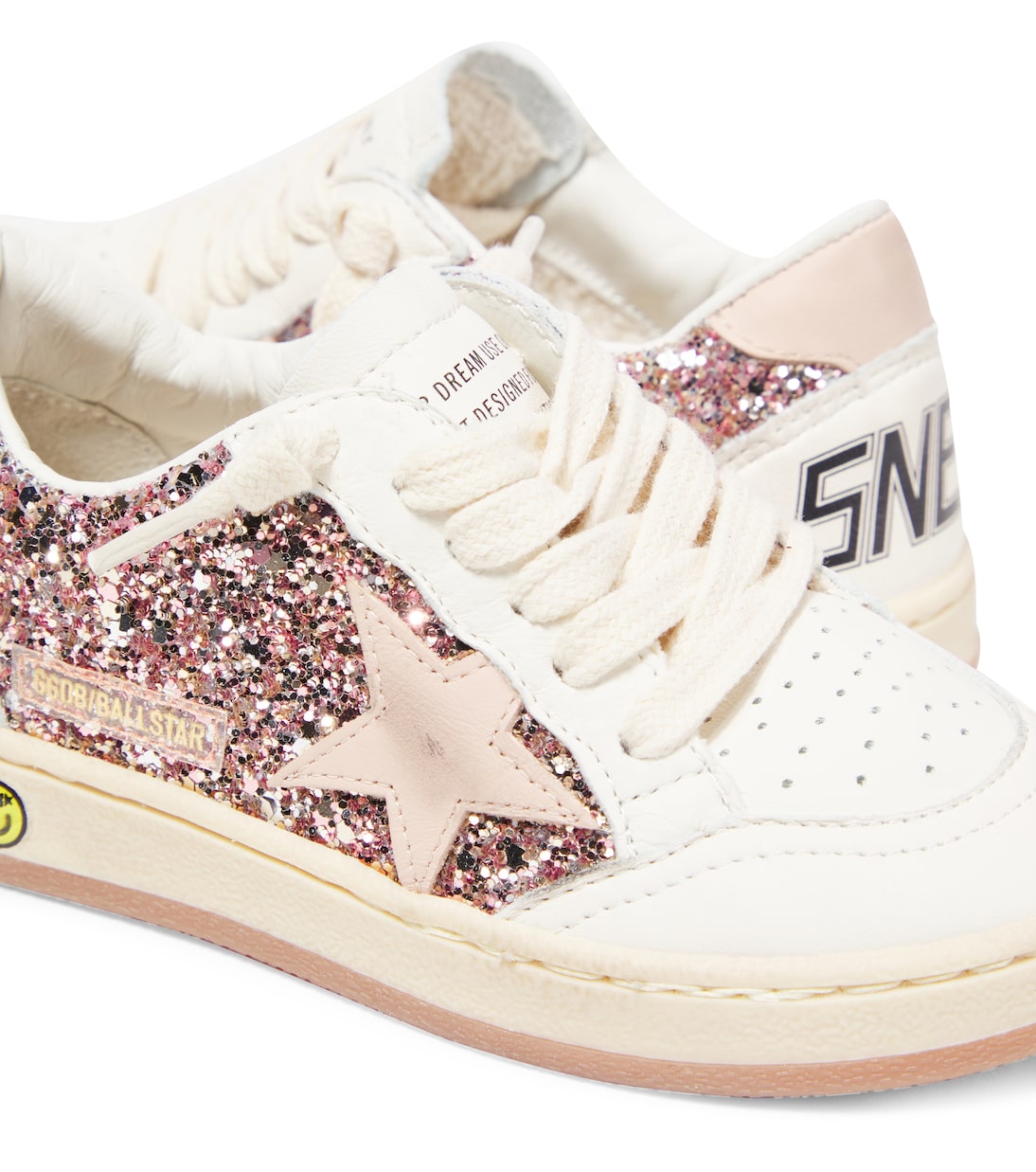 Ball Star glitter leather sneakers | Golden Goose Kids