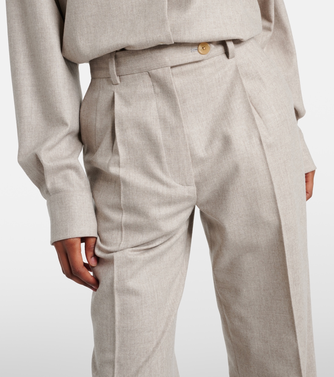Norbert wool and cashmere straight pants | The Row