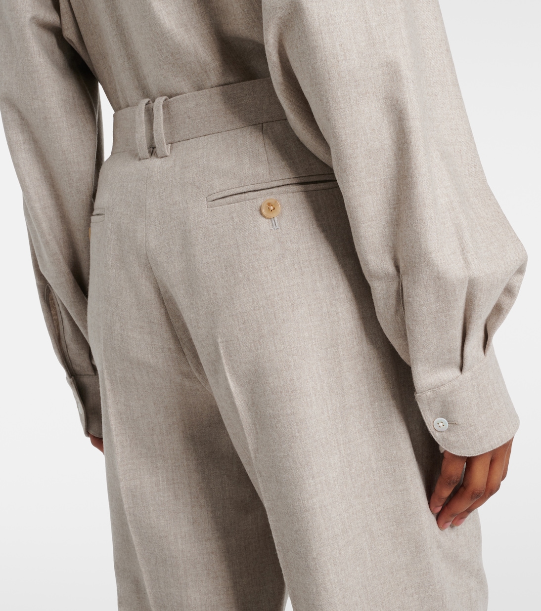 Norbert wool and cashmere straight pants | The Row