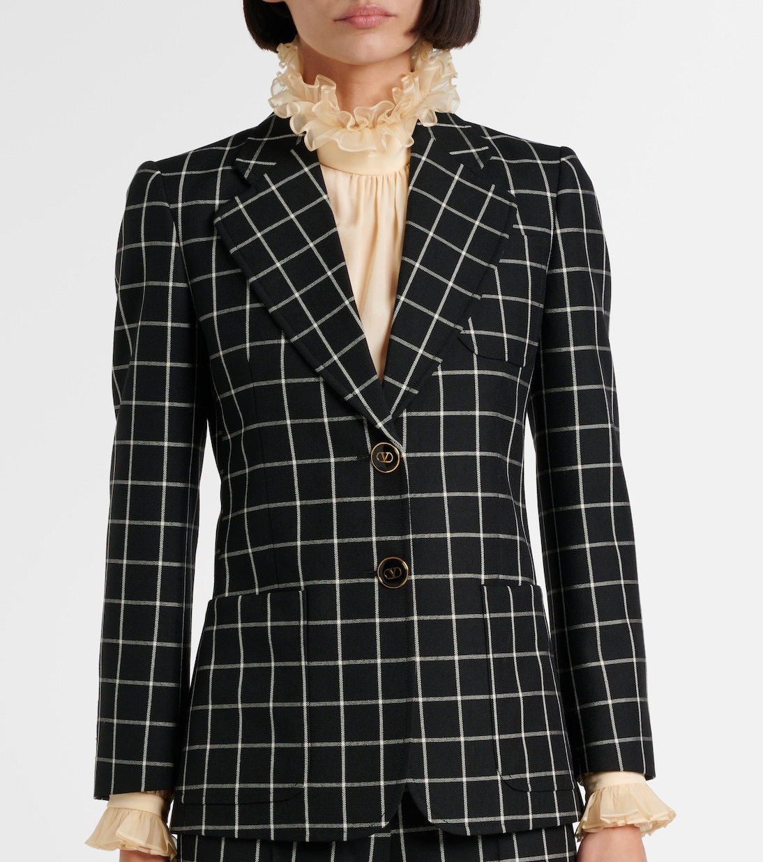 Checked wool jacket | Valentino