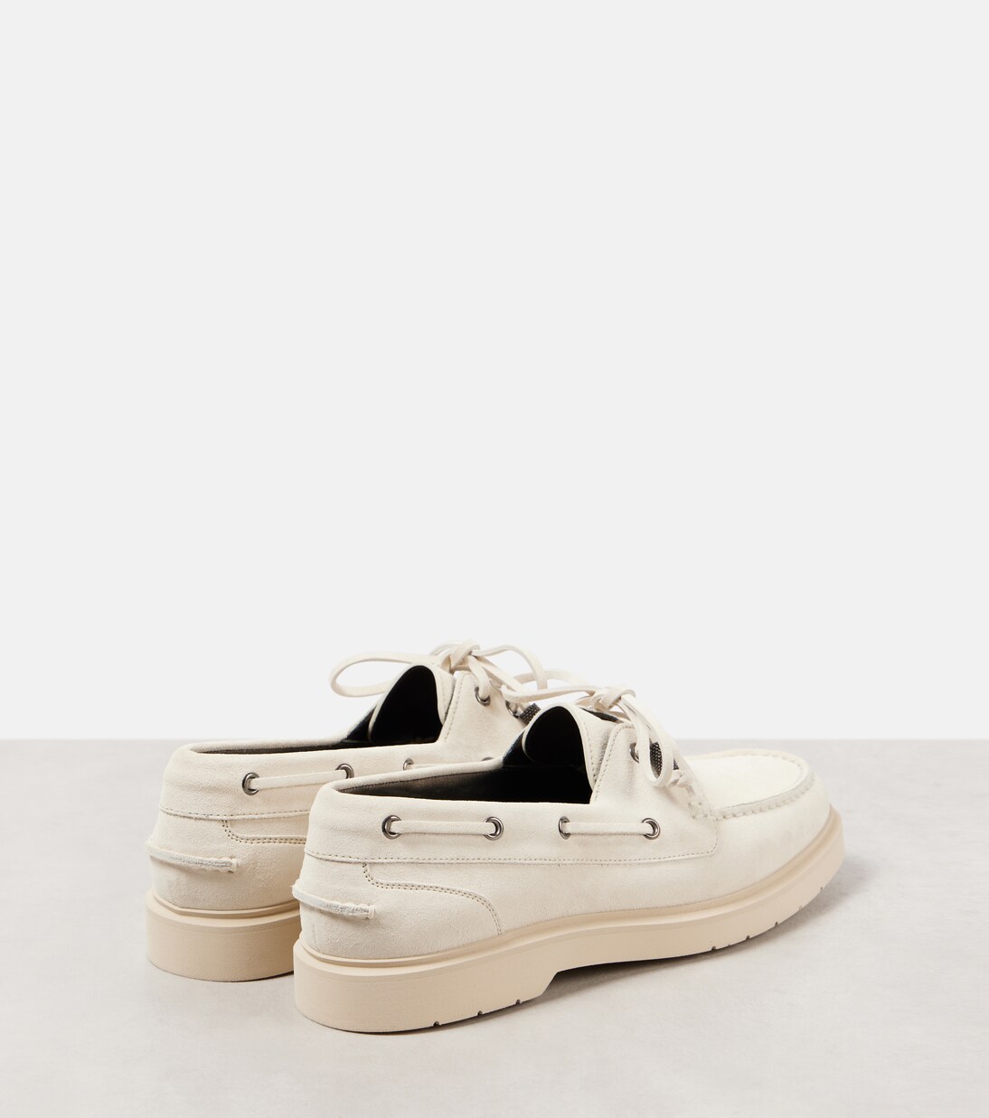 Segelschuhe aus Veloursleder | Brunello Cucinelli