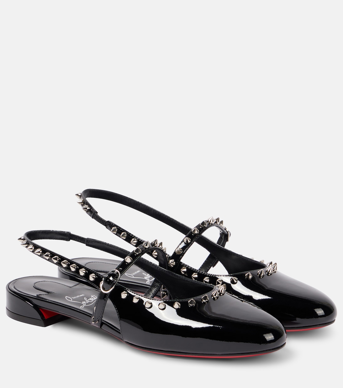 Sweet Janispikes patent leather slingback flats | Christian Louboutin