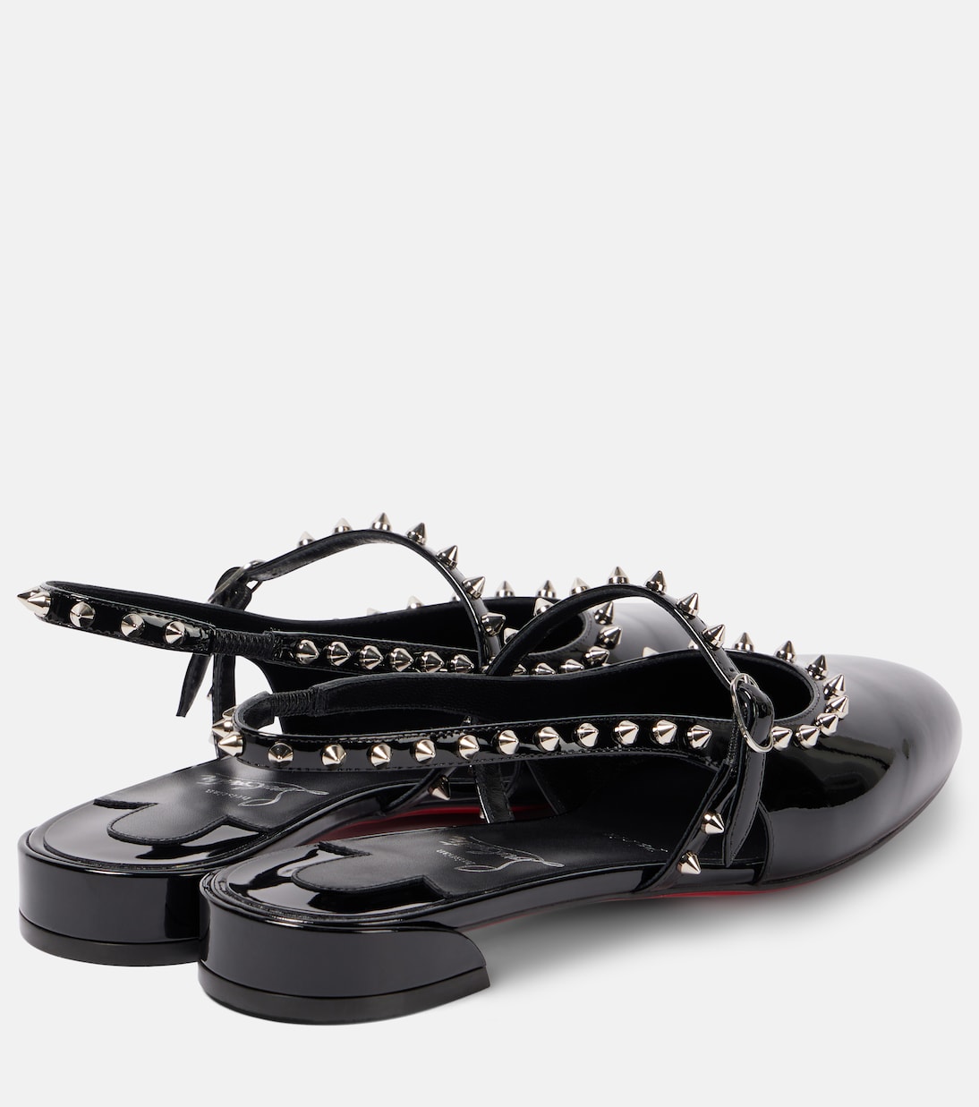 Sweet Janispikes patent leather slingback flats | Christian Louboutin