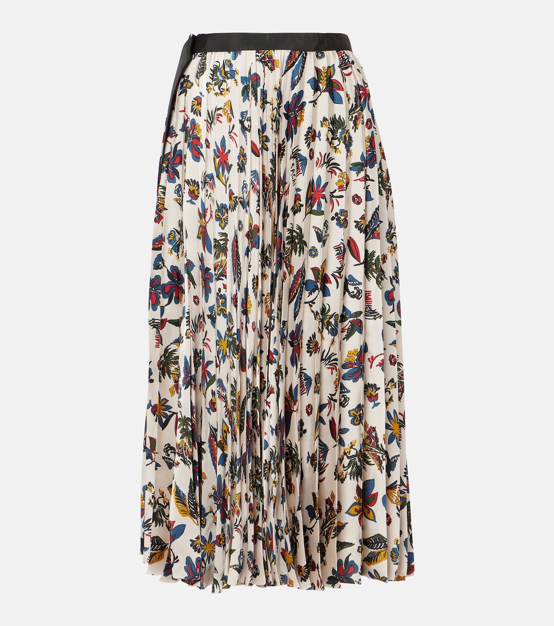 Printed pleated midi skirt | Sacai