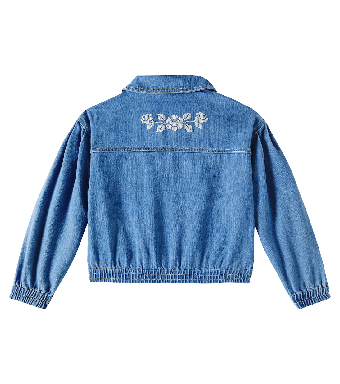Jacky embroidered denim bomber jacket | C'era Una Volta
