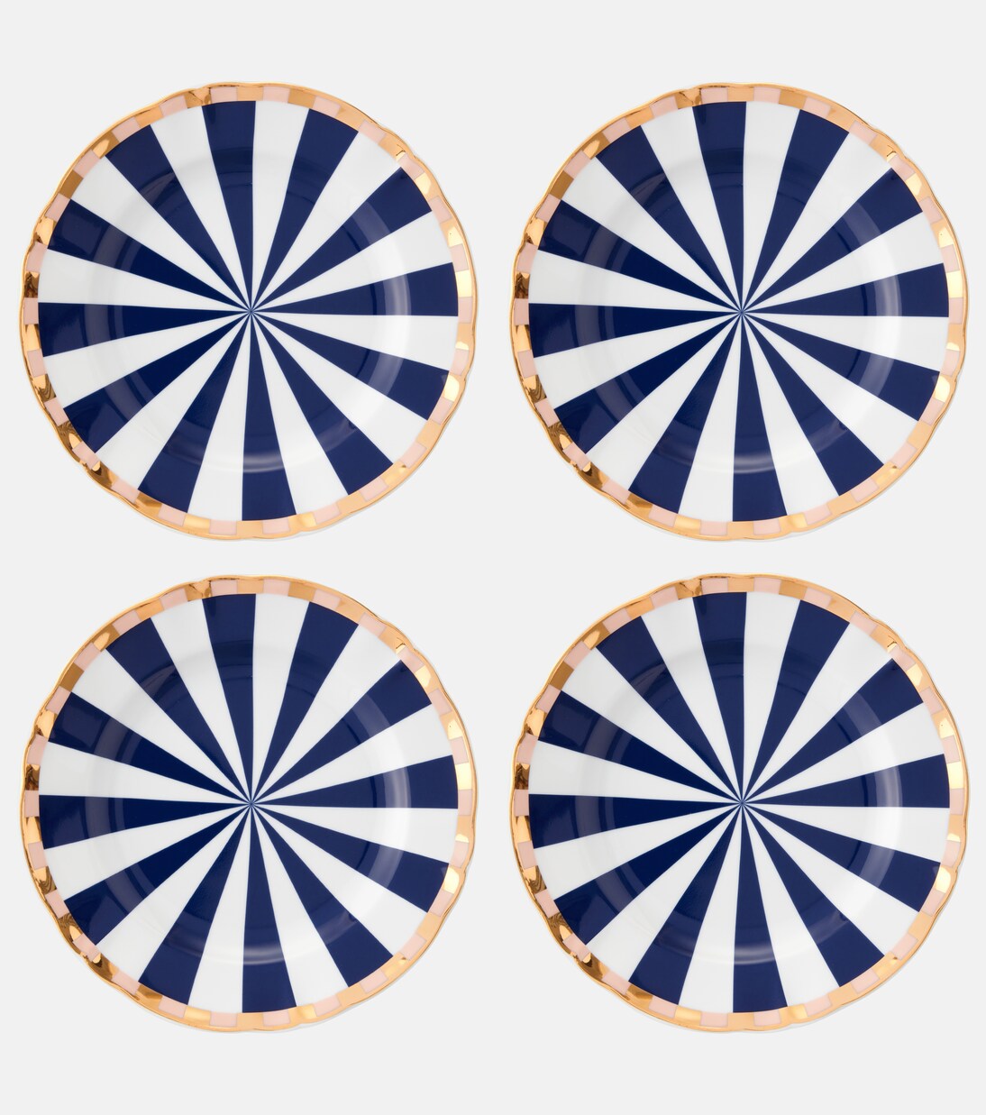 Fortuna set of 4 porcelain dessert plates | Bitossi
