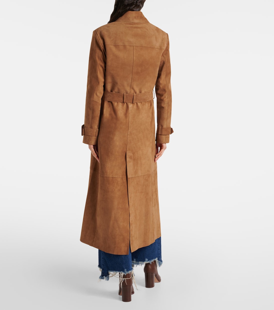 Trenchcoat Tate aus Veloursleder | Nour Hammour