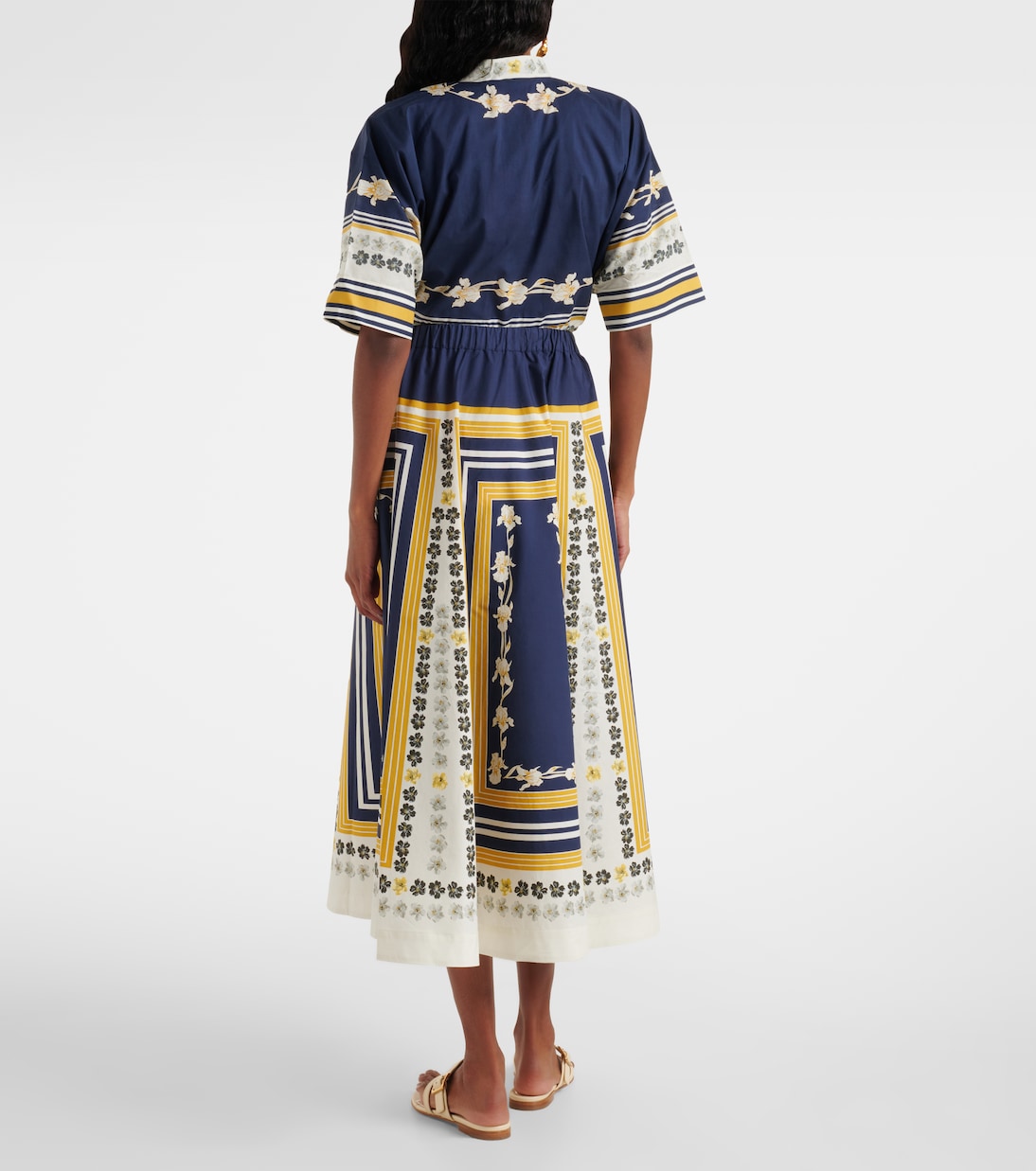 Bedruckter Midirock aus Baumwollpopeline | La DoubleJ