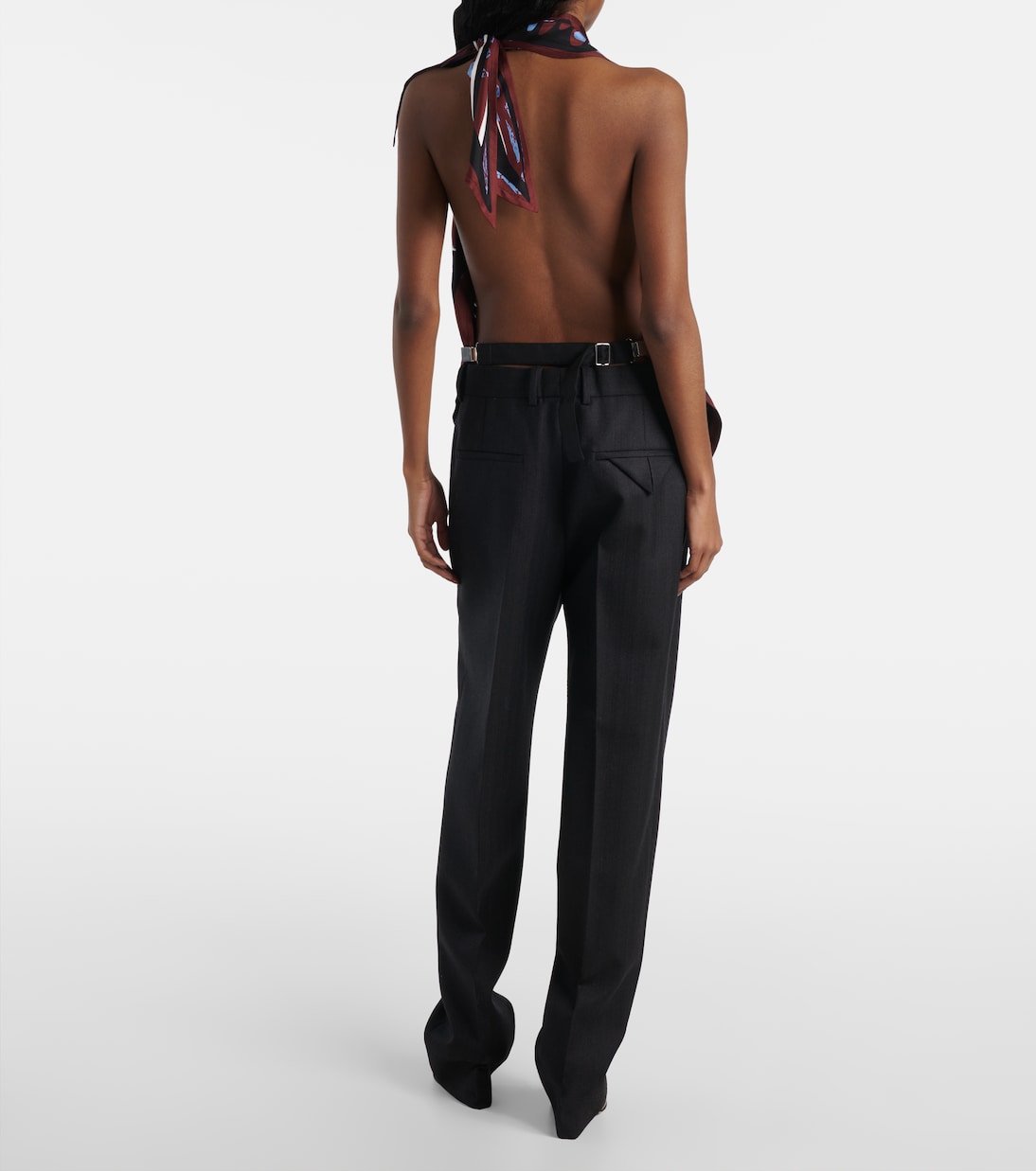 Printed halterneck silk twill top | Bottega Veneta