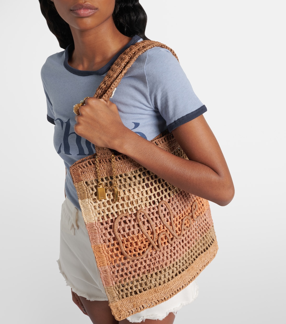 Tote Bag Summer Banana aus Raffiabast | Chloé