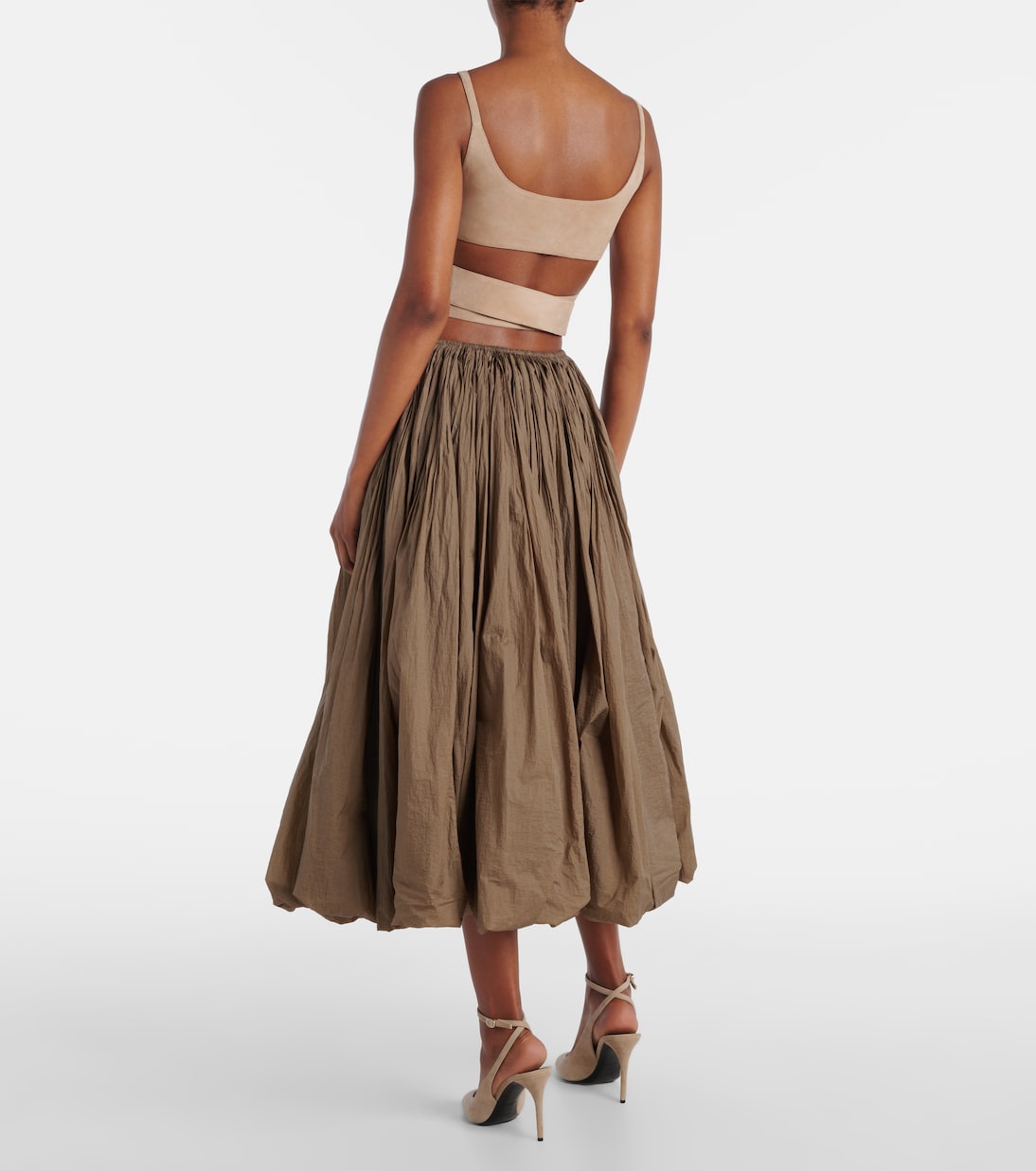 Wickeltop aus Veloursleder | Alaïa