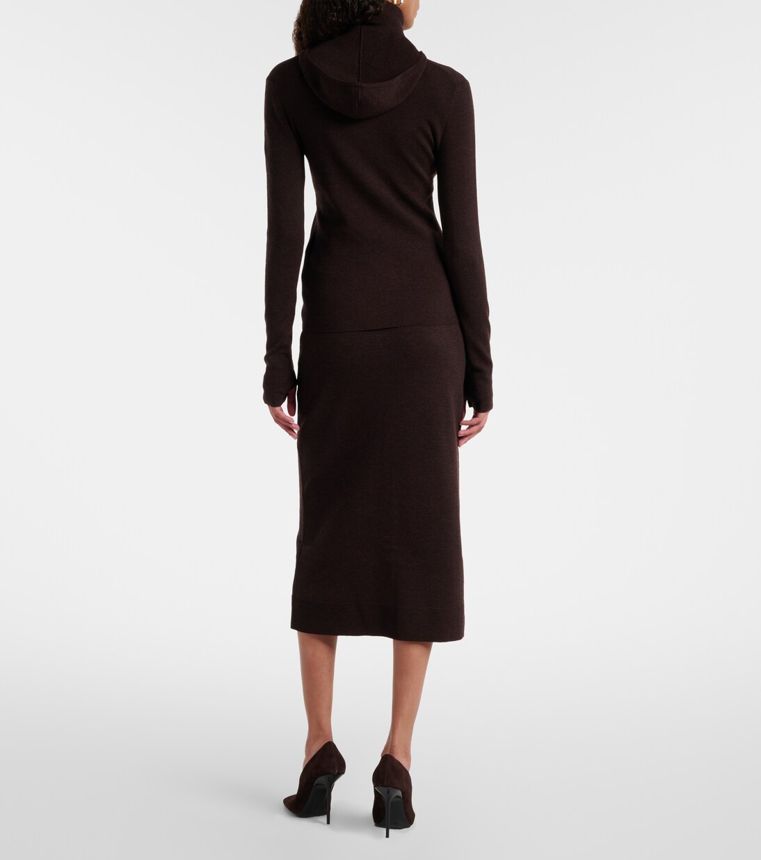 Knitted wool-blend midi skirt | Victoria Beckham