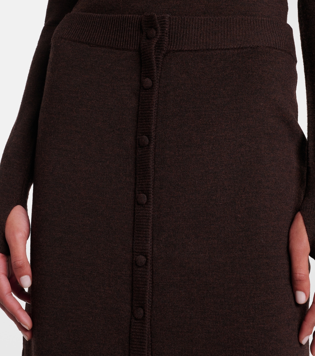 Knitted wool-blend midi skirt | Victoria Beckham