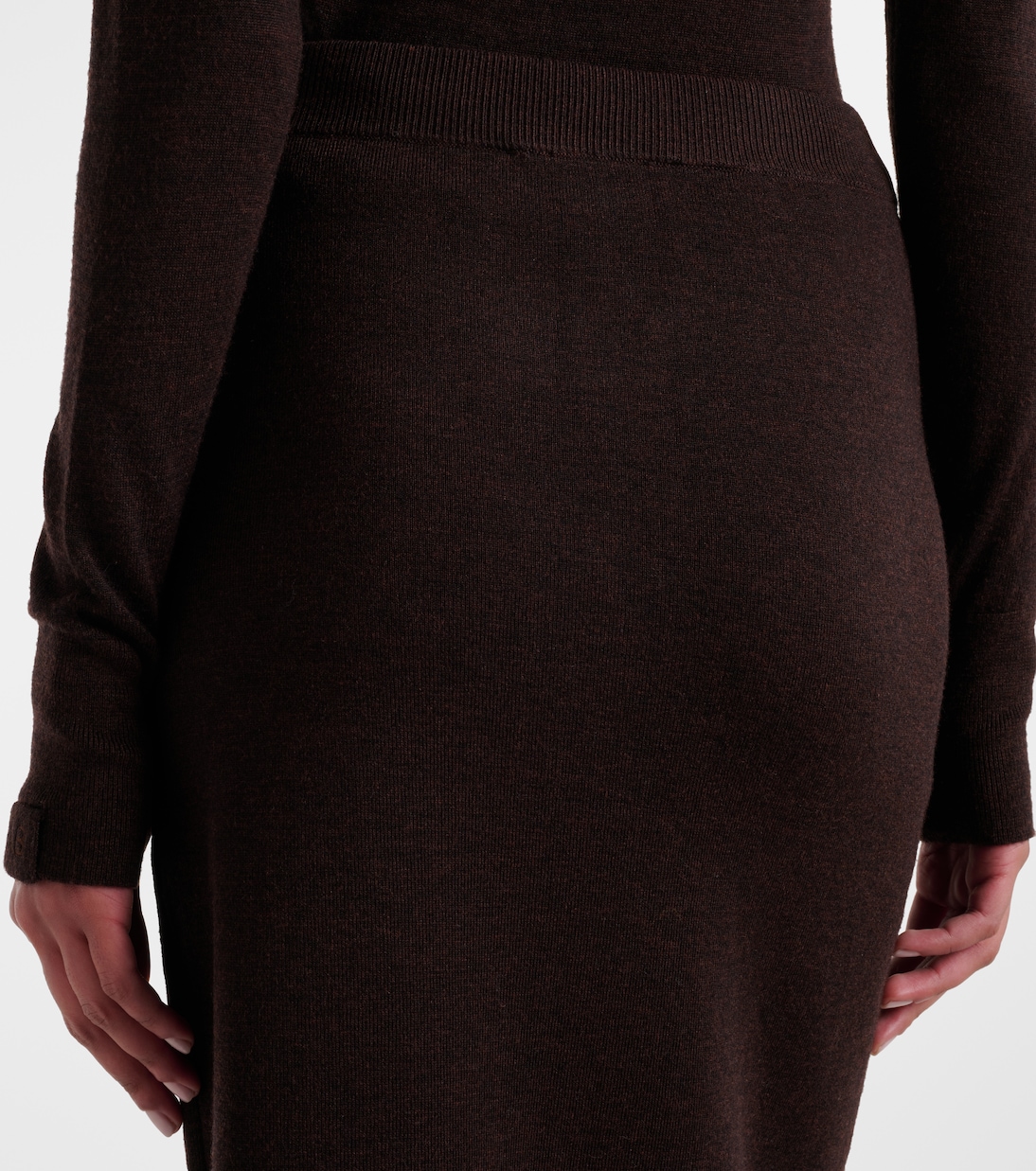 Knitted wool-blend midi skirt | Victoria Beckham