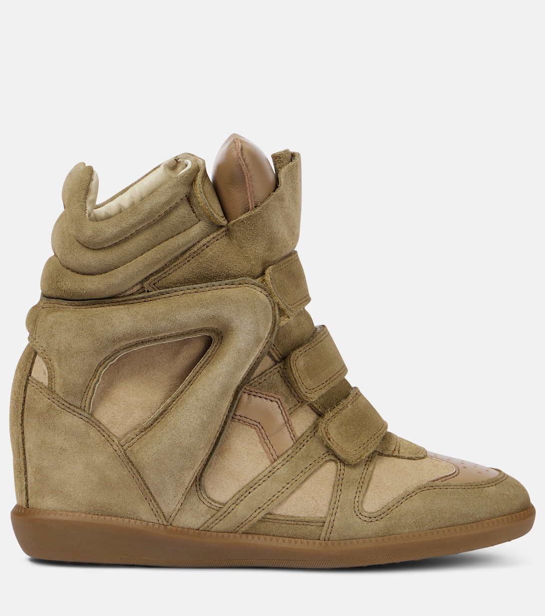 Bekett leather and suede wedge sneakers | Isabel Marant