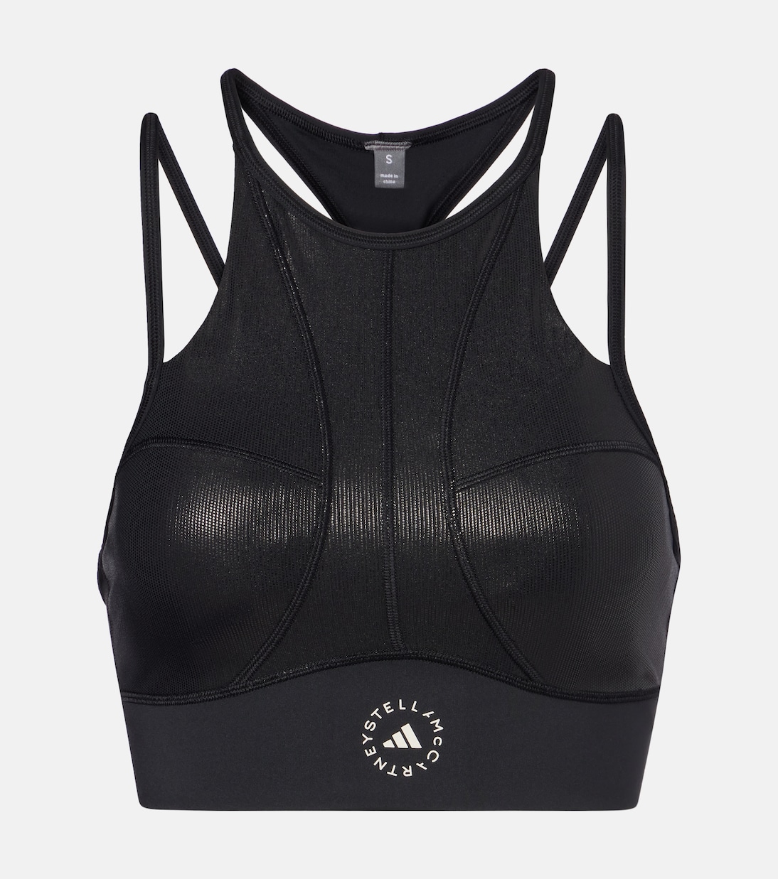 Lamé sports bra | Adidas by Stella McCartney