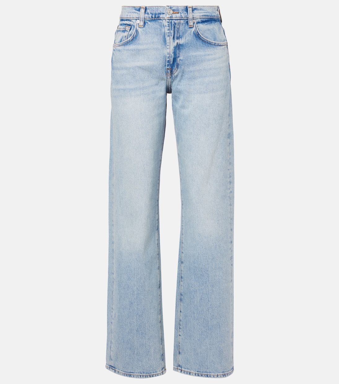Tess mid-rise straight jeans | 7 For All Mankind
