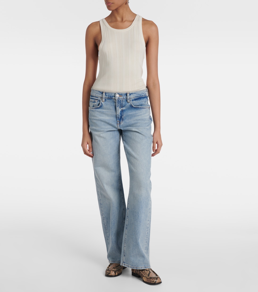 Tess mid-rise straight jeans | 7 For All Mankind