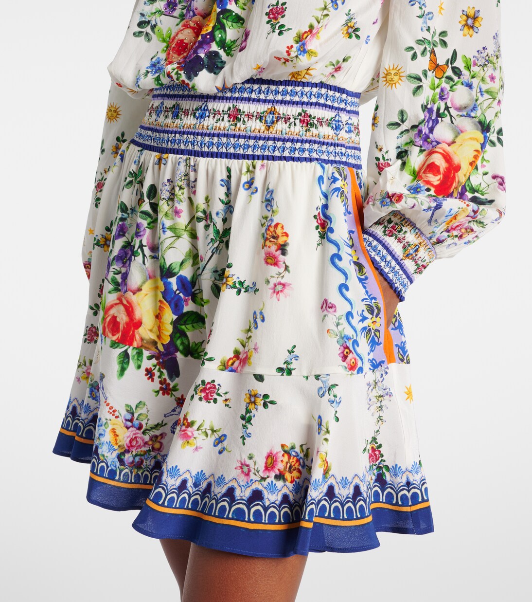 Robe Tiles Darls en soie à ornements | Camilla