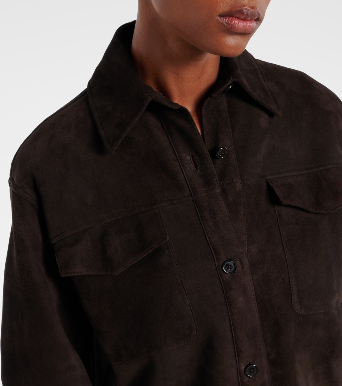 Hemdjacke Gwena aus Veloursleder | The Row